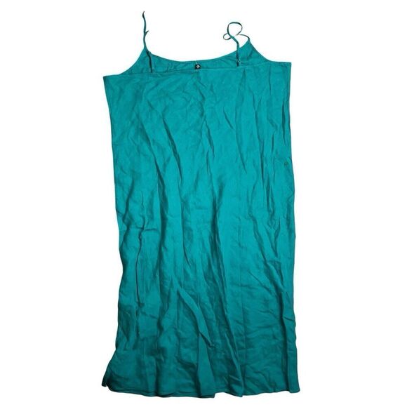 J.Crew Dress Women’s 20 Green Gwyneth Slip Sheath Midi 100% Linen - Picture 5 of 6